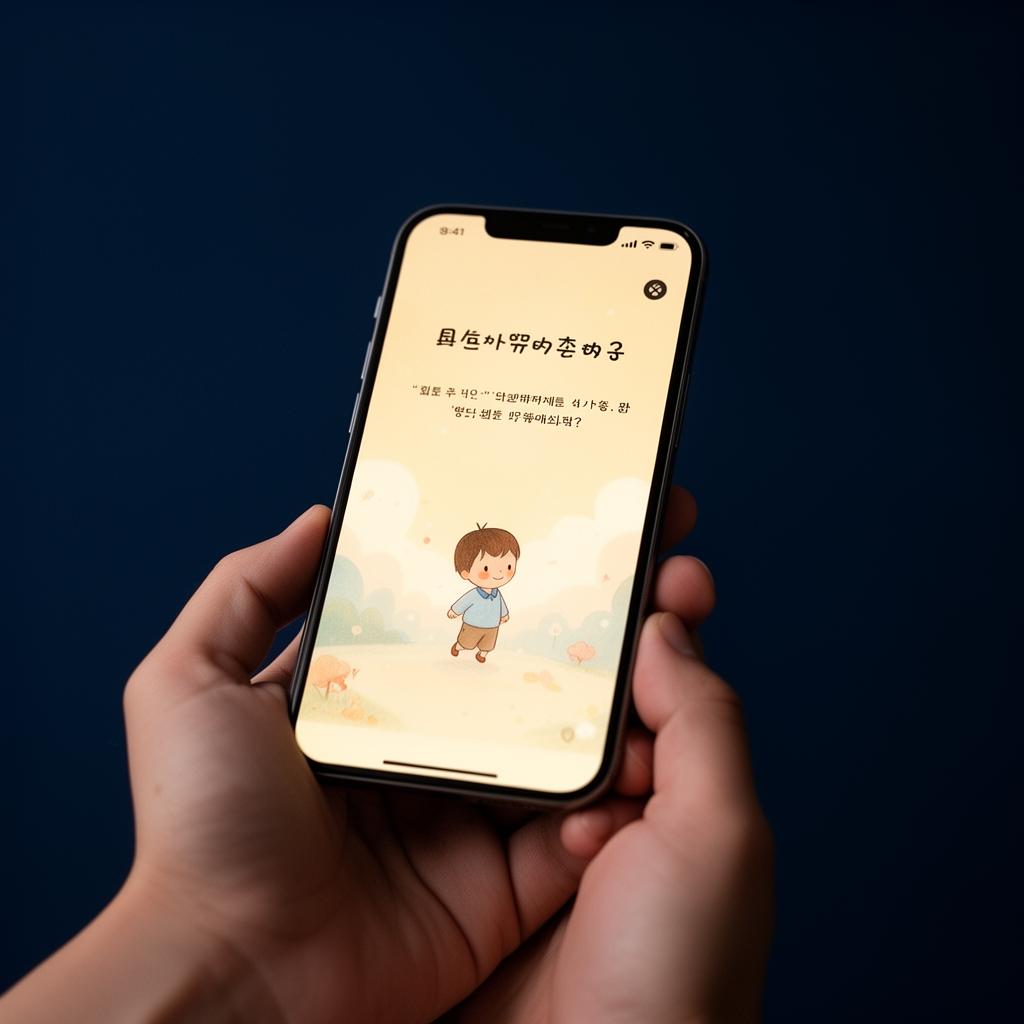 Melo storytelling app on a smartphone